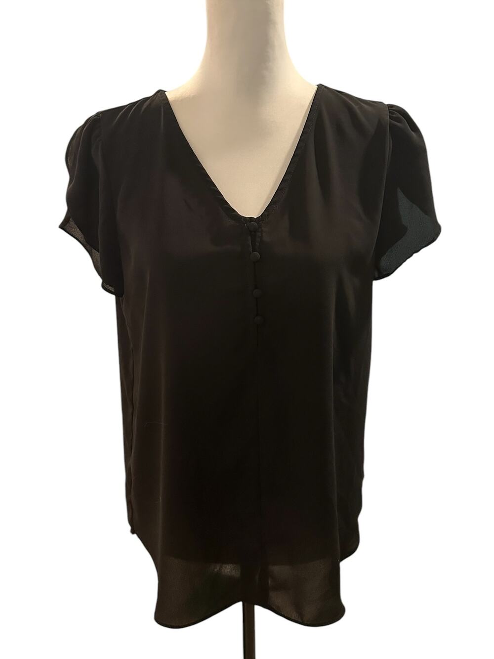 Philosophy Black Short Sleeve Top Medium